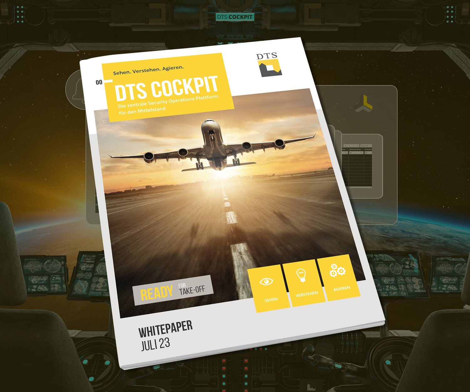 Teaser zum Whitepaper fuer die Security Operations Plattform DTS Cockpit