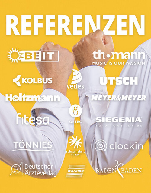 Teaserbild für Kundenreferenzen mit Unternehmensnamen